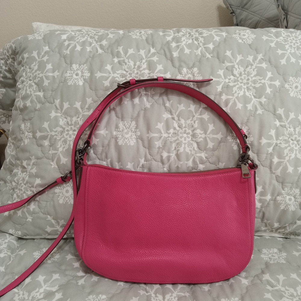 Coach Pink Leather Shoulder Bag - Picture 4 of 8